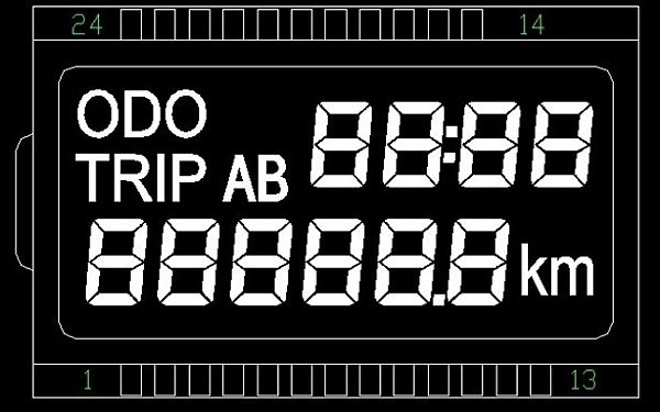 STN-translucent LCD screen